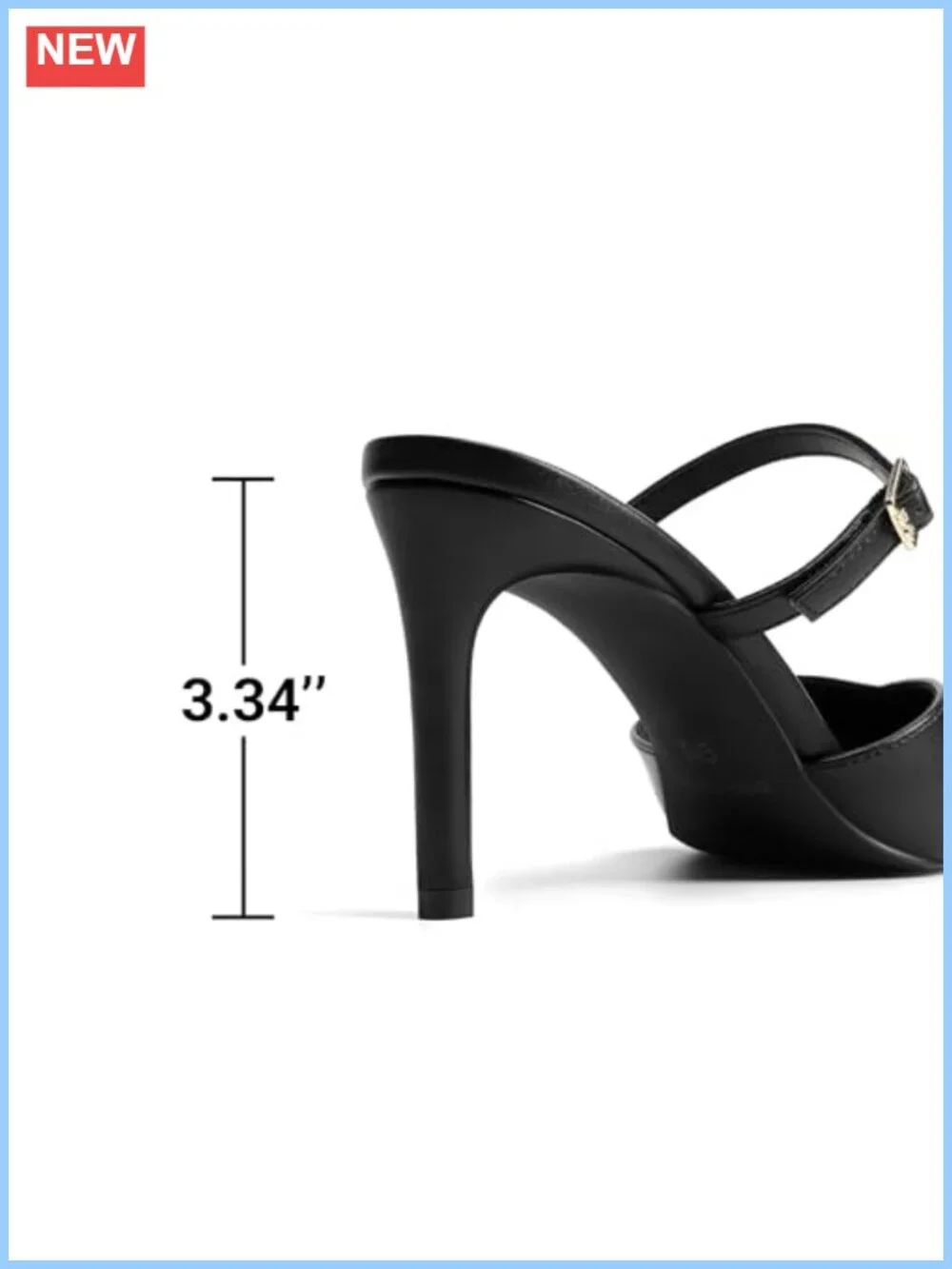 Women's Pointed Toe Stiletto Heel Mules Slip-On Faux Leather Dress Heels